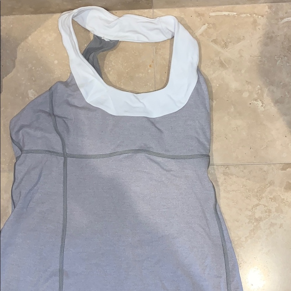 RARE grey Lulu tank with built in bra